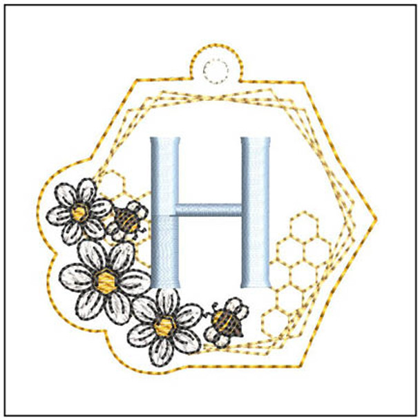 Honeycomb Charm ABCs - H - Embroidery Designs & Patterns