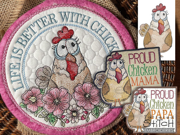 Chickens Bundle - Embroidery Designs & Patterns