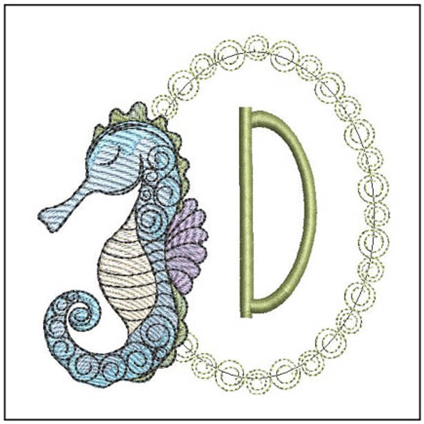 Seahorse ABCs  - D - Embroidery Designs & Patterns