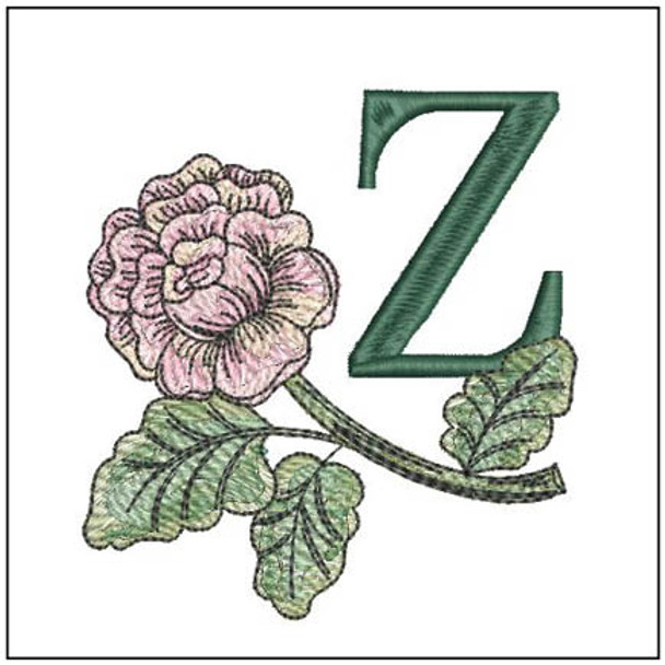 Pink Rose ABCs - Z - Embroidery Designs & Patterns