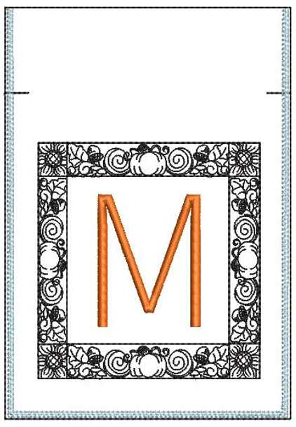 Fall Harvest Font Bag - M - Embroidery Design