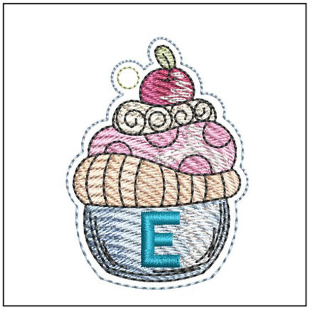 Cupcake Charm ABCs -E - Embroidery Designs & Patterns