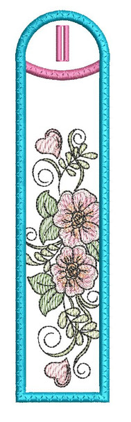 Cherry Blossoms Emery Board & Straw Holder-Machine Embroidery Design