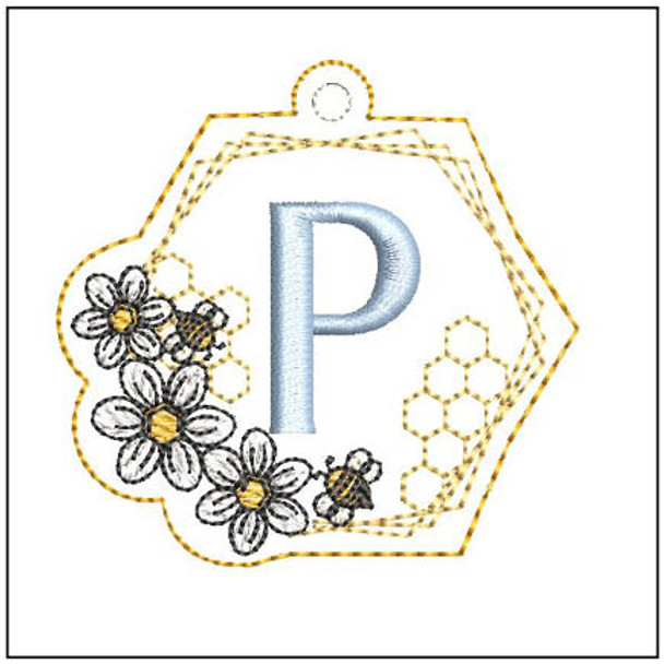 Honeycomb Charm ABCs - P- Embroidery Designs & Patterns