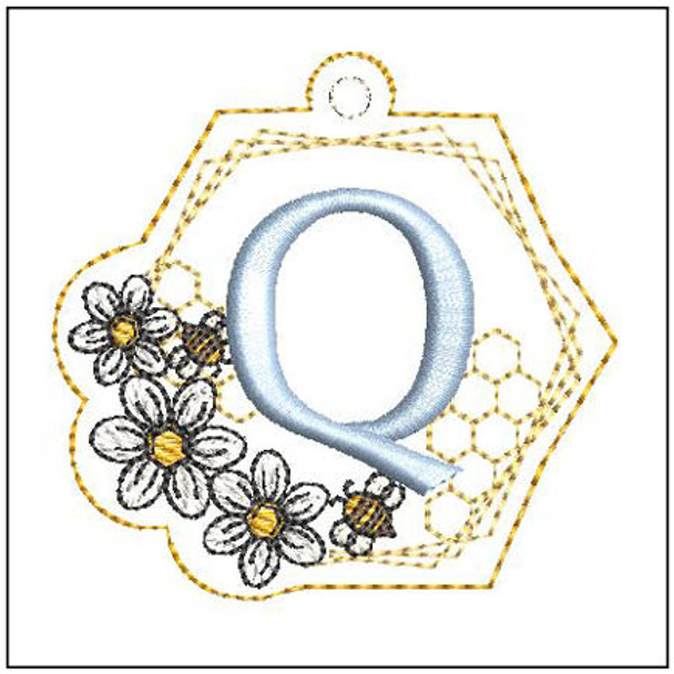 Honeycomb Charm ABCs - Q - Embroidery Designs & Patterns