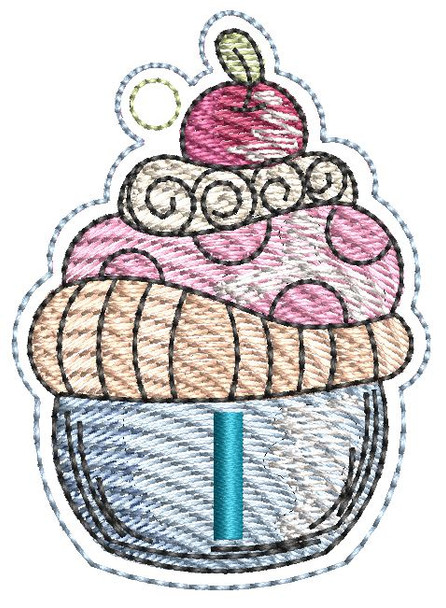 Cupcake Charm ABCs - I - Embroidery Designs & Patterns