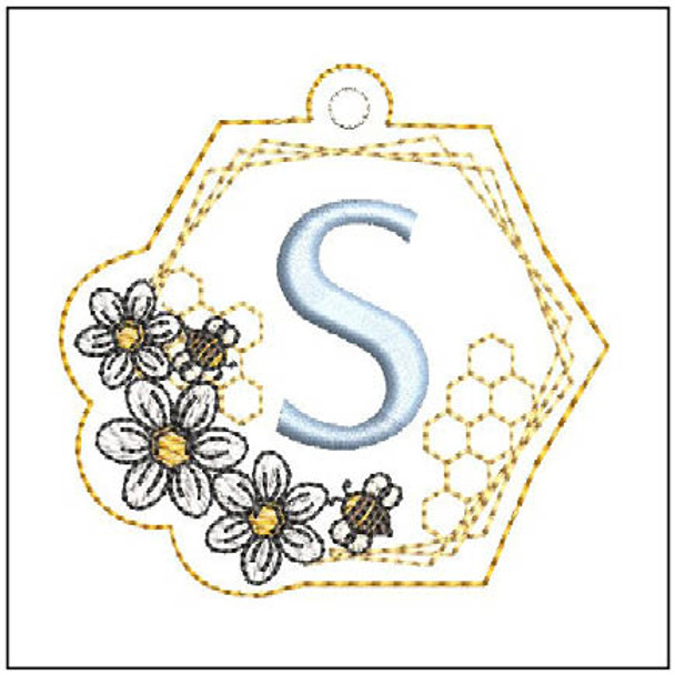 Honeycomb Charm ABCs - S - Embroidery Designs & Patterns