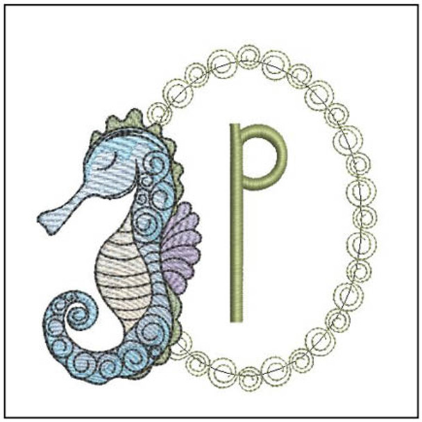 Seahorse ABCs  - P - Embroidery Designs & Patterns