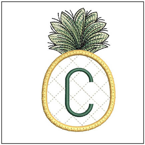 Pineapple Applique ABCs - C - Embroidery Designs & Patterns
