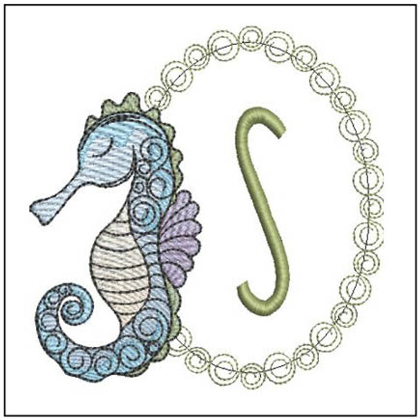 Seahorse ABCs  - S - Embroidery Designs & Patterns