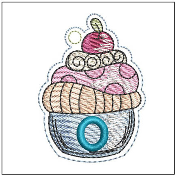 Cupcake Charm ABCs - O - Embroidery Designs & Patterns