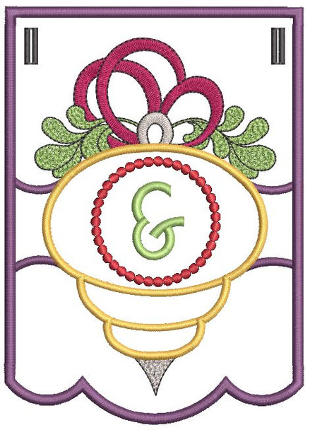 Ornament Bunting Alphabet Ampersand - Embroidery Designs