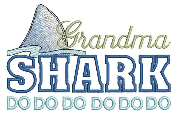 Grandma Shark  - Embroidery Designs