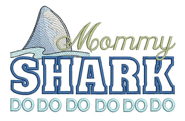 Mommy Shark  - Embroidery Designs