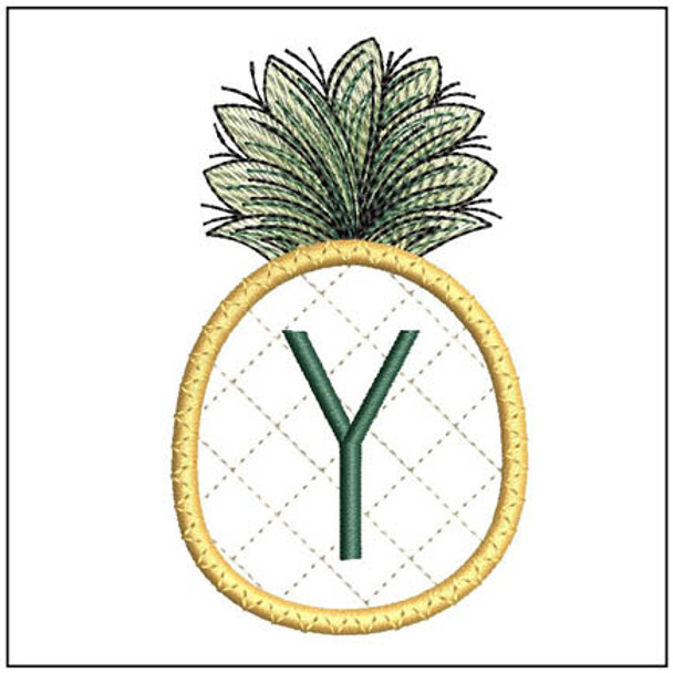 Pineapple Applique ABCs - Y - Embroidery Designs & Patterns