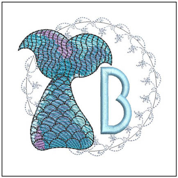 Mermaid Tail ABCs - B - Embroidery Designs & Patterns