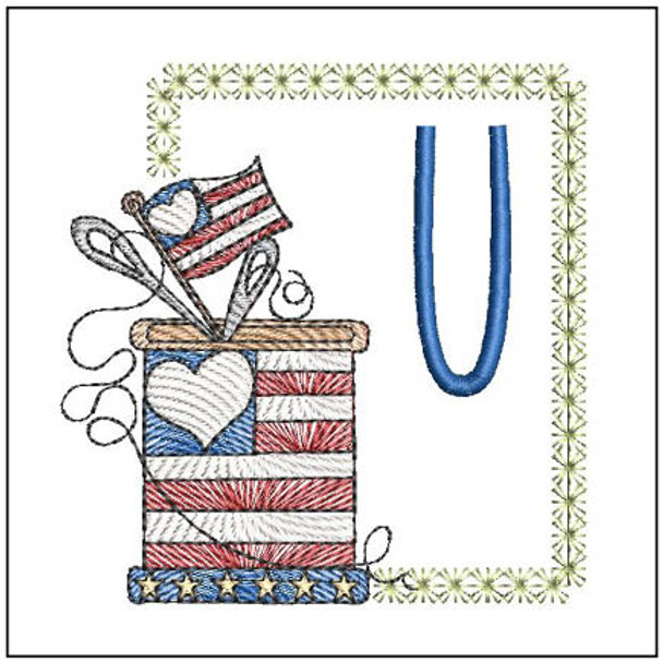 Patriotic Thread Spool ABCs - U - Embroidery Designs & Patterns