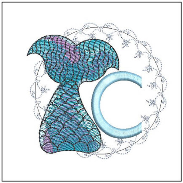 Mermaid Tail ABCs - C - Embroidery Designs & Patterns