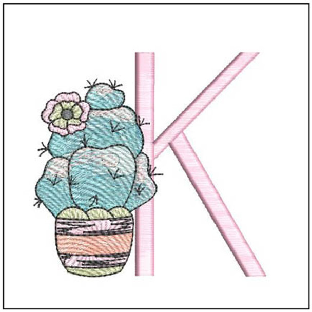 Prickly Pear ABCs 2 - K - Embroidery Designs & Patterns
