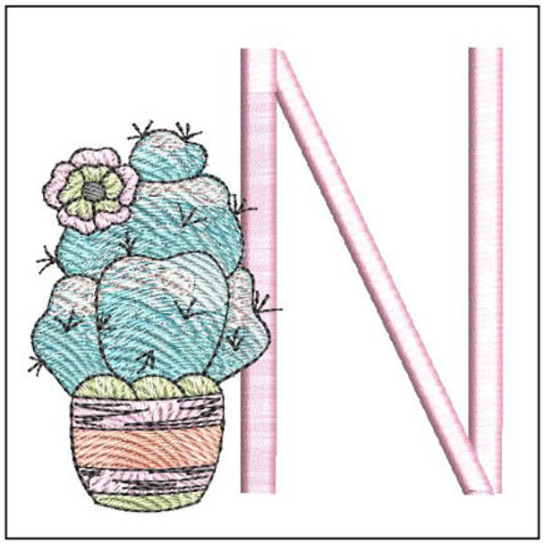 Prickly Pear ABCs 2 - N- Embroidery Designs & Patterns