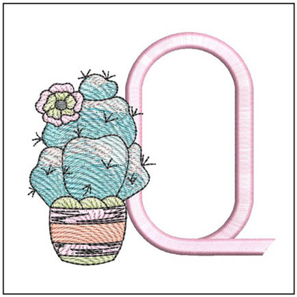 Prickly Pear ABCs 2 - Q - Embroidery Designs & Patterns Prickly Pear ABCs 2 - Q - Embroidery Designs & Patterns