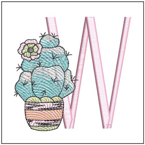 Prickly Pear ABCs 2 -W - Embroidery Designs & Patterns