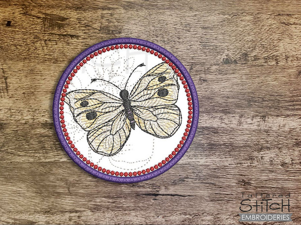 White Cabbage Coaster- Embroidery Designs & Patterns