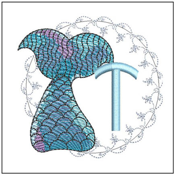 Mermaid Tail ABCs - T - Embroidery Designs & Patterns