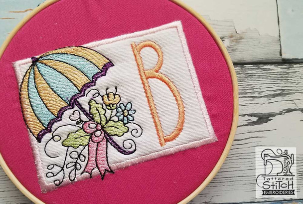 Umbrella Applique ABCs Bundle - Embroidery Designs