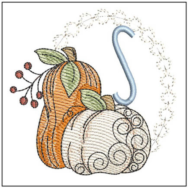 2 Pumpkins ABCs - S - Embroidery Designs & Patterns
