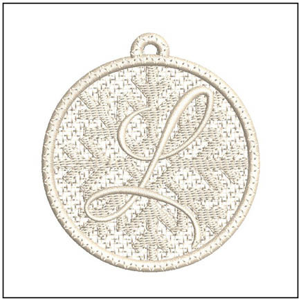Snowflake Free Standing Lace Ornament - ABCs - L - Embroidery Designs & Patterns
