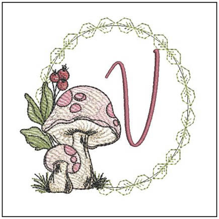 Wild Mushrooms ABCs - V- Embroidery Designs & Patterns