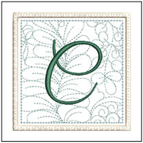 Fern ABCs Coaster - C - Embroidery Designs & Patterns