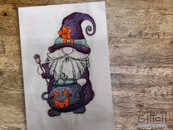 Cauldron Gnome  -  Embroidery Designs