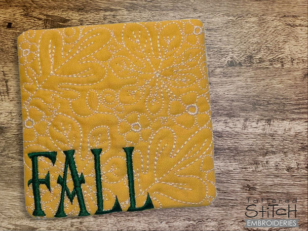 Fall Coaster - Embroidery Designs & Patterns