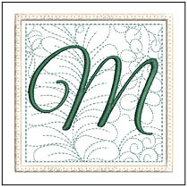 Fern ABCs Coaster - M - Embroidery Designs & Patterns