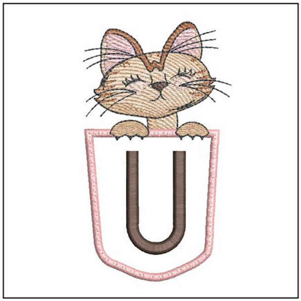 Kitty Luv Applique ABCs - U - Embroidery Designs & Patterns