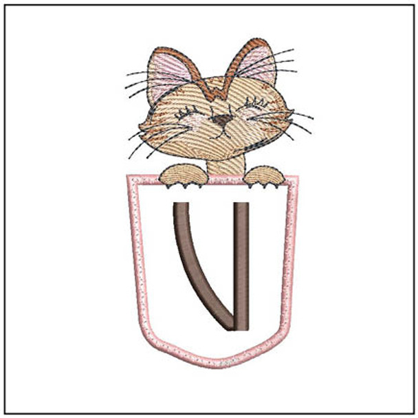 Kitty Luv Applique ABCs - V - Embroidery Designs & Patterns