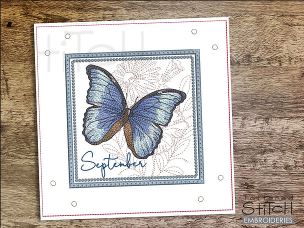 September Butterfly of the Month - Peacock Royal Tray - Embroidery Designs & Patterns