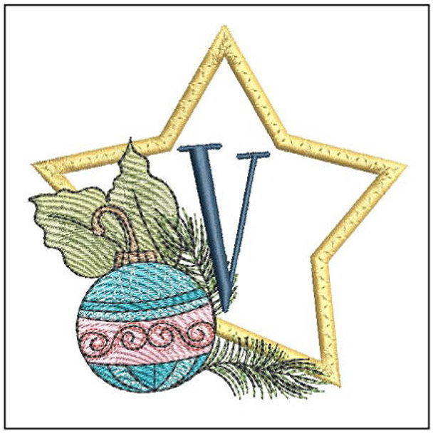 Holiday Ornament Applique ABCs - V - Embroidery Designs & Patterns