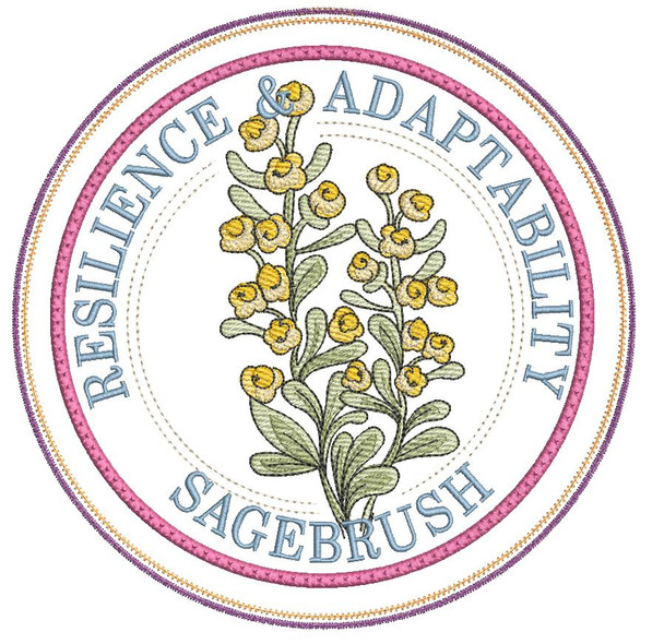 Sagebrush Hot Pad - Embroidery Designs