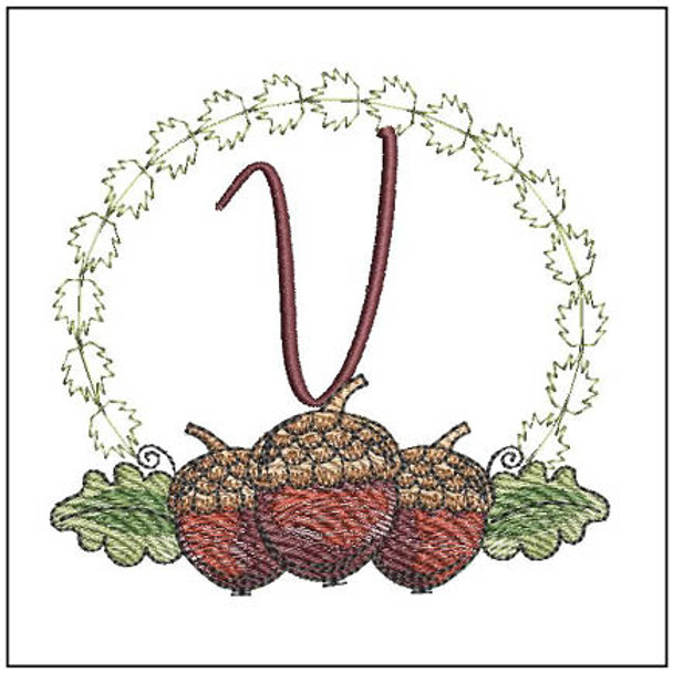 Acorns ABCs - V - Embroidery Designs & Patterns