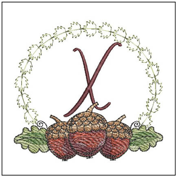 Acorns ABCs - X - Embroidery Designs & Patterns