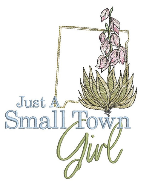 New Mexico Small Town Girl - Yucca Plant - Embroidery Designs