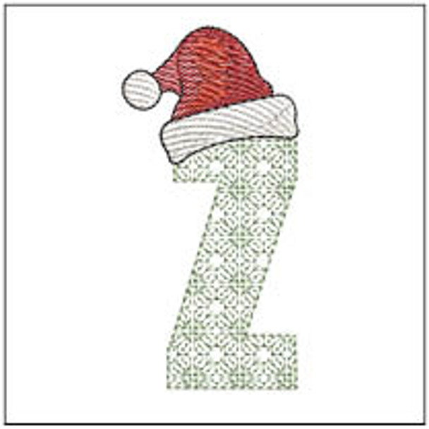 Filigree Santa Hat ABCs - Z - Embroidery Designs & Patterns