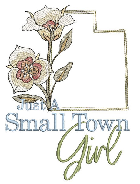 Utah Small Town Girl - Sego Lily - Embroidery Designs