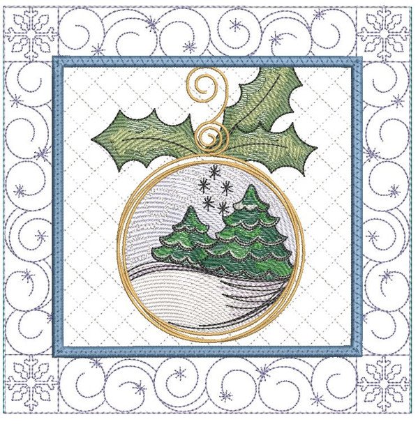 Winter Ornament Quilt Block 1 - Embroidery Designs & Patterns