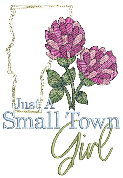 Vermont Small Town Girl - Red Clover - Embroidery Designs