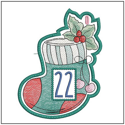 Stocking 2024 Advent - 22 - Embroidery Designs & Patterns