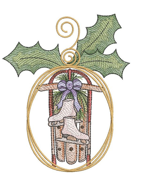 Sled Ornament - Embroidery Designs & Patterns